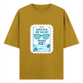 Oversized Classic T-Shirt | Unisex Relaxed Fit | 100% Super-Combed Cotton | Pre-Shrunk, Double-Stitched | Adults | Personalized | Typography | Vacation | Beach | Everyday | Humorous | Vacation Mode On - front - Mustard Yellow - mockup 1