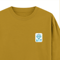 Oversized Classic T-Shirt | Unisex Relaxed Fit | 100% Super-Combed Cotton | Pre-Shrunk, Double-Stitched | Adults | Personalized | Typography | Vacation | Beach | Everyday | Humorous | Vacation Mode On - right pocket - Mustard Yellow - mockup 4