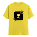 Male Classic Crew T-Shirt | Men's Regular Fit | 180 GSM Bio-Washed Cotton | Pre-Shrunk, Double-Stitched | Personalized | Bold Graphic | Abstract Design | Everyday | Expressive | The Golden N - front - New Yellow - mockup 1