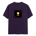 Male Classic Crew T-Shirt | Men's Regular Fit | 180 GSM Bio-Washed Cotton | Pre-Shrunk, Double-Stitched | Personalized | Bold Graphic | Abstract Design | Everyday | Expressive | The Golden N - back - Purple - mockup 2