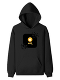 Pullover Hoodie | Unisex Regular Fit | Cotton Blend Tri-Layer | All-Season Comfort, Ribbed Cuffs | Adults | Personalized | Bold Graphic | Abstract Design | Everyday | Expressive | The Golden N - front - Black - mockup 1