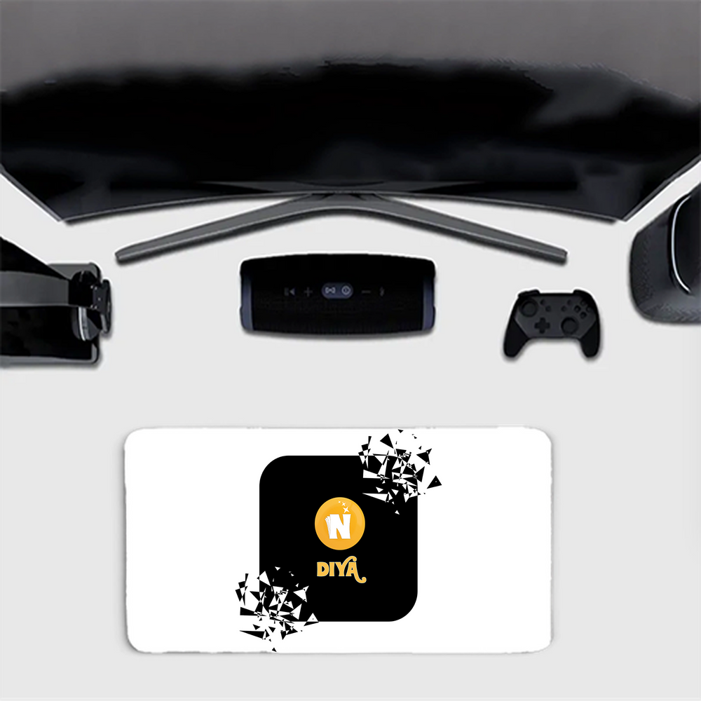 Gaming Pad | Extended Sizes 60x30cm & 80x33cm | 3mm Thick Skid-Proof Base | Smooth Control & Fade-Proof | Unisex | Personalized | Bold Graphic | Abstract Design | Everyday | Expressive | The Golden N - front_80x33cm - mockup 1