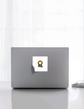Stickers | Various Sizes | 100 Microns Matte Laminated | Die-Cut, Indoor/Outdoor Durable | Unisex | Personalized | Bold Graphic | Abstract Design | Everyday | Expressive | The Golden N - front_4x4 - 4x4 - mockup 4