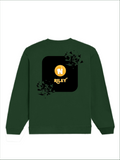 Oversized Sweatshirt | Relaxed Fit Unisex | 90% Cotton 10% Polyester 400 GSM | Pre-Shrunk Drop Shoulder | Unisex | Personalized | Bold Graphic | Abstract Design | Everyday | Expressive | The Golden N - back - Bottle Green - mockup 2