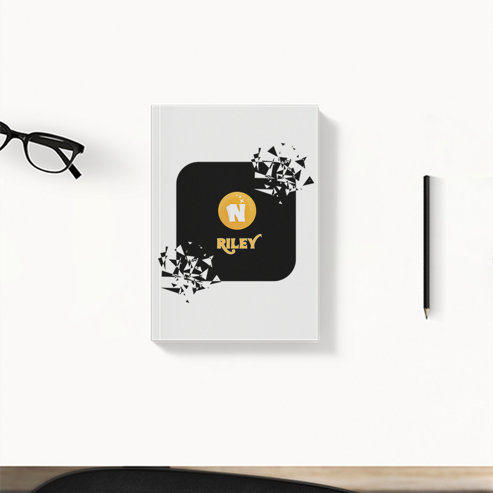 Daily Planner | 3-Month Undated | Soft-Bound | 204 Pages, Dotted Notes | Unisex Adult | Personalized | Bold Graphic | Abstract Design | Everyday | Expressive | The Golden N - front - White - mockup 1