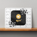 MDF Wooden Puzzle | 6x8 Inch 30 Pieces | Glossy Finish | Durable, Waterproof | Kids & Adults | Personalized | Bold Graphic | Abstract Design | Everyday | Expressive | The Golden N - front - White - mockup 1