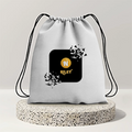 Drawstring Bag | 280 GSM | Durable Cotton | Secure Closure | Unisex | Personalized | Bold Graphic | Abstract Design | Everyday | Expressive | The Golden N - front - mockup 1