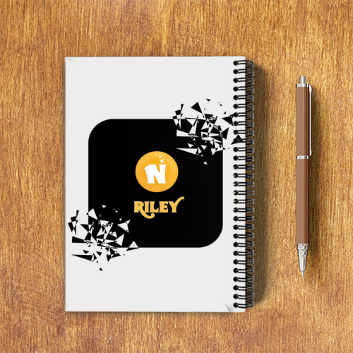 A5 Notepad | 120 Pages, Ruled/Unruled | 70 GSM Natural Shade Paper, 300 GSM Cover | Wire Bound | Everyday Use | Personalized | Bold Graphic | Abstract Design | Everyday | Expressive | The Golden N - back - White - mockup 2