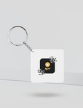 Keychain | Rectangle Square Slim | Durable Acrylic | Fade-Proof Glossy Finish | Unisex | Personalized | Bold Graphic | Abstract Design | Everyday | Expressive | The Golden N - front_Square - Square - White - mockup 1