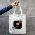 Tote Bag Zipper | Unisex | 100% Cotton Canvas | Zipper Closure, Long Handles | Everyday Use | Personalized | Bold Graphic | Abstract Design | Everyday | Expressive | The Golden N - back - mockup 2