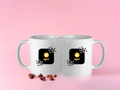 Color Coffee Mug | 11 oz | Premium Ceramic | Vibrant Inner & Handle | Unisex | Personalized | Bold Graphic | Abstract Design | Everyday | Expressive | The Golden N - front - White - mockup 1