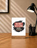 Acrylic Photo Frame with Stand | 5x7 Inch | Acrylic & Wood | UV Printed Tabletop Display | Universal | Personalized | Typography | Humor | Everyday | Humorous | Married Life, No Peace - front - mockup 1
