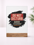Acrylic Photo Frame with Stand | 5x7 Inch | Acrylic & Wood | UV Printed Tabletop Display | Universal | Personalized | Typography | Humor | Everyday | Humorous | Married Life, No Peace - front_1 - mockup 2