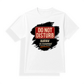 Unisex Jersey T-Shirt | Adults | Polyester Honeycomb Mesh | Breathable, Quick-Dry | Unisex Fit | Personalized | Typography | Humor | Everyday | Humorous | Married Life, No Peace - front - mockup 1