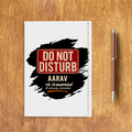 Sketchbook | A5 Size | 140 GSM Paper | Spiral Bound | Unisex | Personalized | Typography | Humor | Everyday | Humorous | Married Life, No Peace - back - White - mockup 2