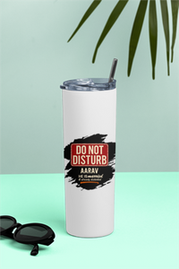 Tumbler Bottle | 20oz Capacity | Stainless Steel | Double-Wall Insulated, Splash-Proof Lid, Metal Straw | Everyday Use | Personalized | Typography | Humor | Everyday | Humorous | Married Life, No Peace