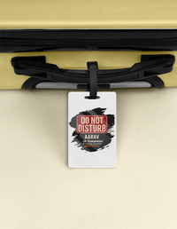 Luggage Tag | Travel Accessory | Acrylic | Durable, Double-Sided, Secure Strap | Unisex | Personalized | Typography | Humor | Everyday | Humorous | Married Life, No Peace