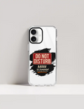 iPhone Glass Case | For Various iPhone Models | Tempered Glass & TPU | Hybrid Protection, Wireless Charging | Unisex | Personalized | Typography | Humor | Everyday | Humorous | Married Life, No Peace - front_16 - 16 - mockup 4
