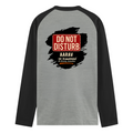 Male Raglan T-Shirt | Men's Regular Fit | 180 GSM Bio-Washed Fabric | Double Stitched, Ribbed Neck | Personalized | Typography | Humor | Everyday | Humorous | Married Life, No Peace - back - mockup 2