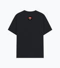 Basic T-Shirt | Unisex Fit XS-2XL | 180 GSM Poly-Cotton Blend | Soft Finish, Durable | Adults | Personalized | Typography | Humor | Everyday | Humorous | Married Life, No Peace - back - Black melange - mockup 2