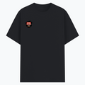 Basic T-Shirt | Unisex Fit XS-2XL | 180 GSM Poly-Cotton Blend | Soft Finish, Durable | Adults | Personalized | Typography | Humor | Everyday | Humorous | Married Life, No Peace - right pocket - Black melange - mockup 4