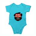 Baby Romper | 0-12 Months | 180 GSM Bio-Washed Cotton | Double-Stitched, Pre-Shrunk | Unisex | Personalized | Typography | Humor | Everyday | Humorous | Married Life, No Peace - front - SkyBlue - mockup 1
