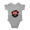 Baby Romper | 0-12 Months | 180 GSM Bio-Washed Cotton | Double-Stitched, Pre-Shrunk | Unisex | Personalized | Typography | Humor | Everyday | Humorous | Married Life, No Peace - back - Grey Melange - mockup 2