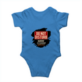 Baby Romper | 0-12 Months | 180 GSM Bio-Washed Cotton | Double-Stitched, Pre-Shrunk | Unisex | Personalized | Typography | Humor | Everyday | Humorous | Married Life, No Peace - back - Orchid Blue - mockup 2