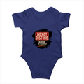 Baby Romper | 0-12 Months | 180 GSM Bio-Washed Cotton | Double-Stitched, Pre-Shrunk | Unisex | Personalized | Typography | Humor | Everyday | Humorous | Married Life, No Peace - back - Royal Blue - mockup 2