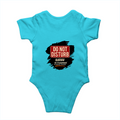 Baby Romper | 0-12 Months | 180 GSM Bio-Washed Cotton | Double-Stitched, Pre-Shrunk | Unisex | Personalized | Typography | Humor | Everyday | Humorous | Married Life, No Peace - back - SkyBlue - mockup 2