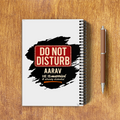 A5 Notepad | 120 Pages, Ruled/Unruled | 70 GSM Natural Shade Paper, 300 GSM Cover | Wire Bound | Everyday Use | Personalized | Typography | Humor | Everyday | Humorous | Married Life, No Peace - back - White - mockup 2