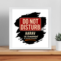 Framed Poster | Multiple Sizes & Colors | 300 GSM Art Paper, 1-inch Laminated Frame | Fade-Proof, Ready to Hang | Unisex | Personalized | Typography | Humor | Everyday | Humorous | Married Life, No Peace - front_14x14In - 14x14In - mockup 9