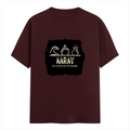 Male Classic Crew T-Shirt | Men's Regular Fit | 180 GSM Bio-Washed Cotton | Pre-Shrunk, Double-Stitched | Personalized | Typography | Hand Gestures | Self-expression | Everyday | Humorous | Humorous K-pop - front - Maroon - mockup 1