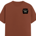 Male Classic Crew T-Shirt | Men's Regular Fit | 180 GSM Bio-Washed Cotton | Pre-Shrunk, Double-Stitched | Personalized | Typography | Hand Gestures | Self-expression | Everyday | Humorous | Humorous K-pop - left pocket - Copper - mockup 3