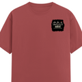 Male Classic Crew T-Shirt | Men's Regular Fit | 180 GSM Bio-Washed Cotton | Pre-Shrunk, Double-Stitched | Personalized | Typography | Hand Gestures | Self-expression | Everyday | Humorous | Humorous K-pop - left pocket - Coral - mockup 3