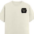 Male Classic Crew T-Shirt | Men's Regular Fit | 180 GSM Bio-Washed Cotton | Pre-Shrunk, Double-Stitched | Personalized | Typography | Hand Gestures | Self-expression | Everyday | Humorous | Humorous K-pop - left pocket - Off White - mockup 3