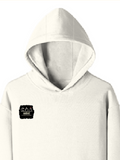 Pullover Hoodie | Unisex Regular Fit | Cotton Blend Tri-Layer | All-Season Comfort, Ribbed Cuffs | Adults | Personalized | Typography | Hand Gestures | Self-expression | Everyday | Humorous | Humorous K-pop - right pocket - Off White - mockup 4