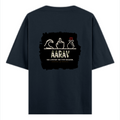 Oversized Classic T-Shirt | Unisex Relaxed Fit | 100% Super-Combed Cotton | Pre-Shrunk, Double-Stitched | Adults | Personalized | Typography | Hand Gestures | Self-expression | Everyday | Humorous | Humorous K-pop - back - Navy Blue - mockup 2