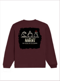 Oversized Sweatshirt | Relaxed Fit Unisex | 90% Cotton 10% Polyester 400 GSM | Pre-Shrunk Drop Shoulder | Unisex | Personalized | Typography | Hand Gestures | Self-expression | Everyday | Humorous | Humorous K-pop - back - Maroon - mockup 2