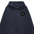 Oversized Hoodie | Relaxed Fit Unisex | 400 GSM Cotton Blend | Pre-Shrunk Warmth & Comfort | Adults | Personalized | Typography | Hand Gestures | Self-expression | Everyday | Humorous | Humorous K-pop - left pocket - Navy Blue - mockup 3