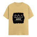 Female Classic Crew T-Shirt | Regular Fit | 180 GSM Bio-Washed Cotton Blend | Pre-Shrunk, Double-Stitched | Women | Personalized | Typography | Hand Gestures | Self-expression | Everyday | Humorous | Humorous K-pop - front - Beige - mockup 1