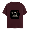 Female Classic Crew T-Shirt | Regular Fit | 180 GSM Bio-Washed Cotton Blend | Pre-Shrunk, Double-Stitched | Women | Personalized | Typography | Hand Gestures | Self-expression | Everyday | Humorous | Humorous K-pop - front - Maroon - mockup 1