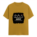 Female Classic Crew T-Shirt | Regular Fit | 180 GSM Bio-Washed Cotton Blend | Pre-Shrunk, Double-Stitched | Women | Personalized | Typography | Hand Gestures | Self-expression | Everyday | Humorous | Humorous K-pop - front - Mustard Yellow - mockup 1