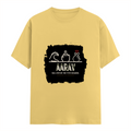 Female Classic Crew T-Shirt | Regular Fit | 180 GSM Bio-Washed Cotton Blend | Pre-Shrunk, Double-Stitched | Women | Personalized | Typography | Hand Gestures | Self-expression | Everyday | Humorous | Humorous K-pop - front - Yellow - mockup 1
