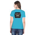 Female Classic Crew T-Shirt | Regular Fit | 180 GSM Bio-Washed Cotton Blend | Pre-Shrunk, Double-Stitched | Women | Personalized | Typography | Hand Gestures | Self-expression | Everyday | Humorous | Humorous K-pop - back - SkyBlue - mockup 2
