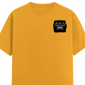 Female Classic Crew T-Shirt | Regular Fit | 180 GSM Bio-Washed Cotton Blend | Pre-Shrunk, Double-Stitched | Women | Personalized | Typography | Hand Gestures | Self-expression | Everyday | Humorous | Humorous K-pop - left pocket - Golden Yellow - mockup 3