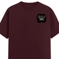 Female Classic Crew T-Shirt | Regular Fit | 180 GSM Bio-Washed Cotton Blend | Pre-Shrunk, Double-Stitched | Women | Personalized | Typography | Hand Gestures | Self-expression | Everyday | Humorous | Humorous K-pop - left pocket - Maroon - mockup 3