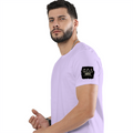 Female Classic Crew T-Shirt | Regular Fit | 180 GSM Bio-Washed Cotton Blend | Pre-Shrunk, Double-Stitched | Women | Personalized | Typography | Hand Gestures | Self-expression | Everyday | Humorous | Humorous K-pop - left sleeve - Lavender - mockup 5