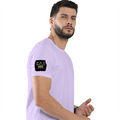 Female Classic Crew T-Shirt | Regular Fit | 180 GSM Bio-Washed Cotton Blend | Pre-Shrunk, Double-Stitched | Women | Personalized | Typography | Hand Gestures | Self-expression | Everyday | Humorous | Humorous K-pop - right sleeve - Lavender - mockup 6