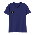 Men's V-Neck T-Shirt | Regular Fit | 180 GSM Bio-Washed Cotton | Durable Double-Stitched Seams | Everyday Wear | Personalized | Typography | Hand Gestures | Self-expression | Everyday | Humorous | Humorous K-pop - right pocket - Royal Blue - mockup 4
